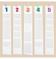 Template with numbers and columns vector image