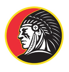 Native american indian chief vector image