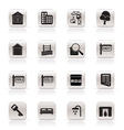 Simple real estate icons vector image