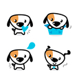 Valentine dogs vector image