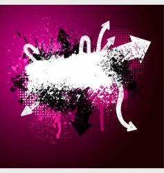 Arrow paint splatter vector image