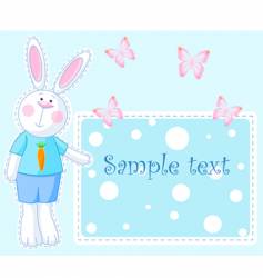 Bunny card vector image