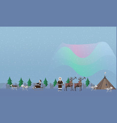 Northern lights concept in Northern lights concept in vector image
