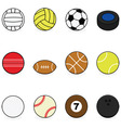Sports balls vector image