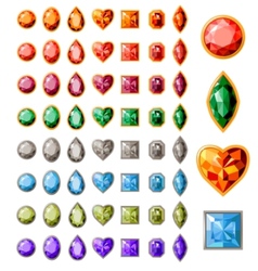Collection of different jewels vector image