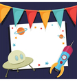 Space party card vector image