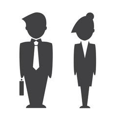 Smart businessman and businesswoman icon vector image