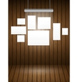 Wooden planks interior with light vector image