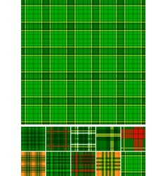 Tartan plaid seamless 10 patterns vector image
