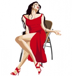 Girl in red Girl in red vector image