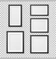 Realistic blank picture frame template set vector image