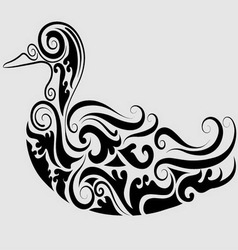 Duck ornament vector image