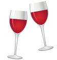 Glasses with red wine vector image