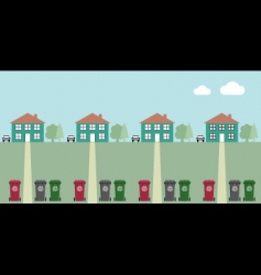 Street recycling collection vector image