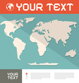 World Map Paper Cut vector image