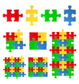 Puzzle pieces vector image