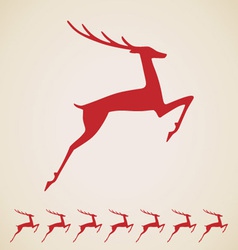 Christmas deer vector image