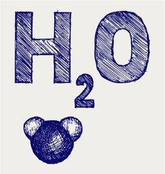 H2O vector image