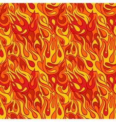 Fire flame seamless pattern vector image