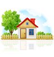 House with picket fence vector image
