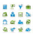 Business and finance icons vector image