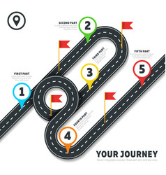 Journey road map business cartography vector image