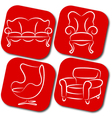 Furniture elements vector image