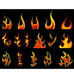 Flame icons vector image
