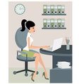 Secretary at office vector image