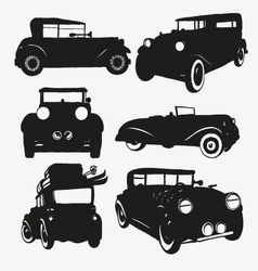 Set retro cars vector image