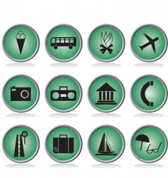 Travel and tourism icons vector image