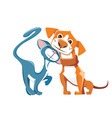 Cat and dog vector image