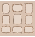 Cute doodle frames vector image