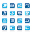 Shipping and logistics icons vector image