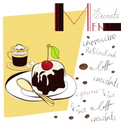Template for menu vector image