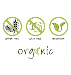 Healthy food symbols vector image