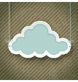 Cloud as retro sign vector image