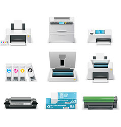 Computer icon set vector image
