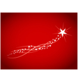Shiny star isolated on red background vector image