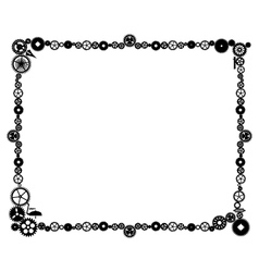 Steampunk frame made of cogs vector image