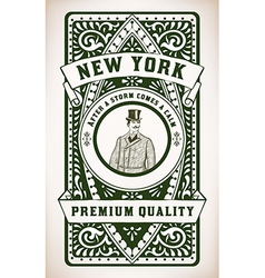 Vintage card vector image