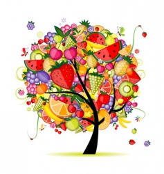 Energy fruit tree vector image
