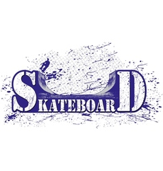 Skateboard vector image