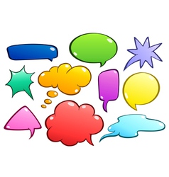 Colorful speech bubbles set vector image
