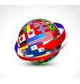 World flags sphere vector image
