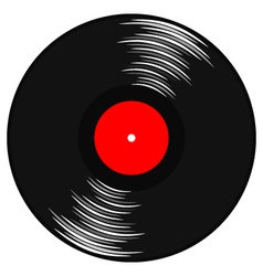 Vinyl gramophone record vector image