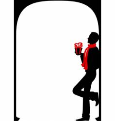 Man gives gift vector image