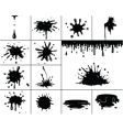 Black splashes vector image