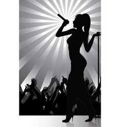 Pop singer vector image