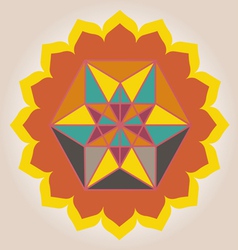 Floral geometrical design vector image